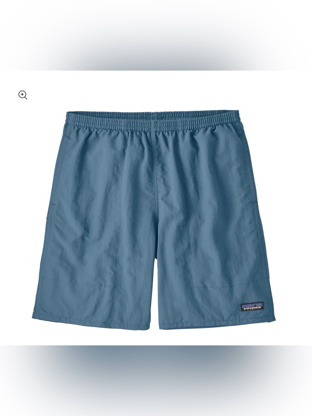 Patagonia Mens Size XL Baggies Long 7" Solid Blue Shorts Hiking Quick Dry